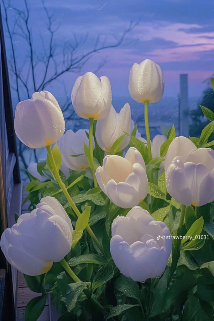 Hình nền hoa tulip cho màn hình điện thoại 