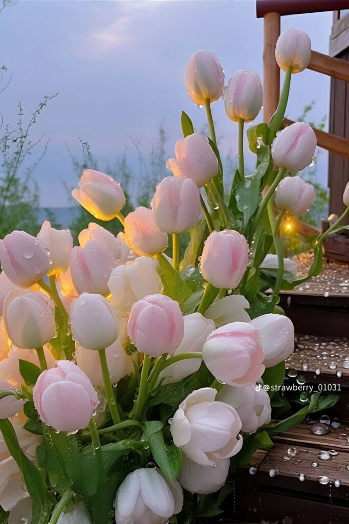 Hình nền hoa tulip cho màn hình điện thoại 